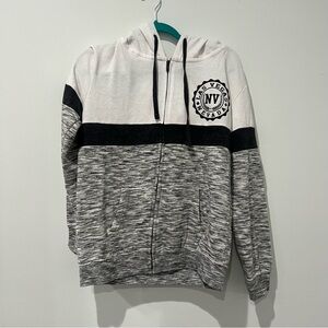 White and Black Las Vegas Zip-Up Jacket
